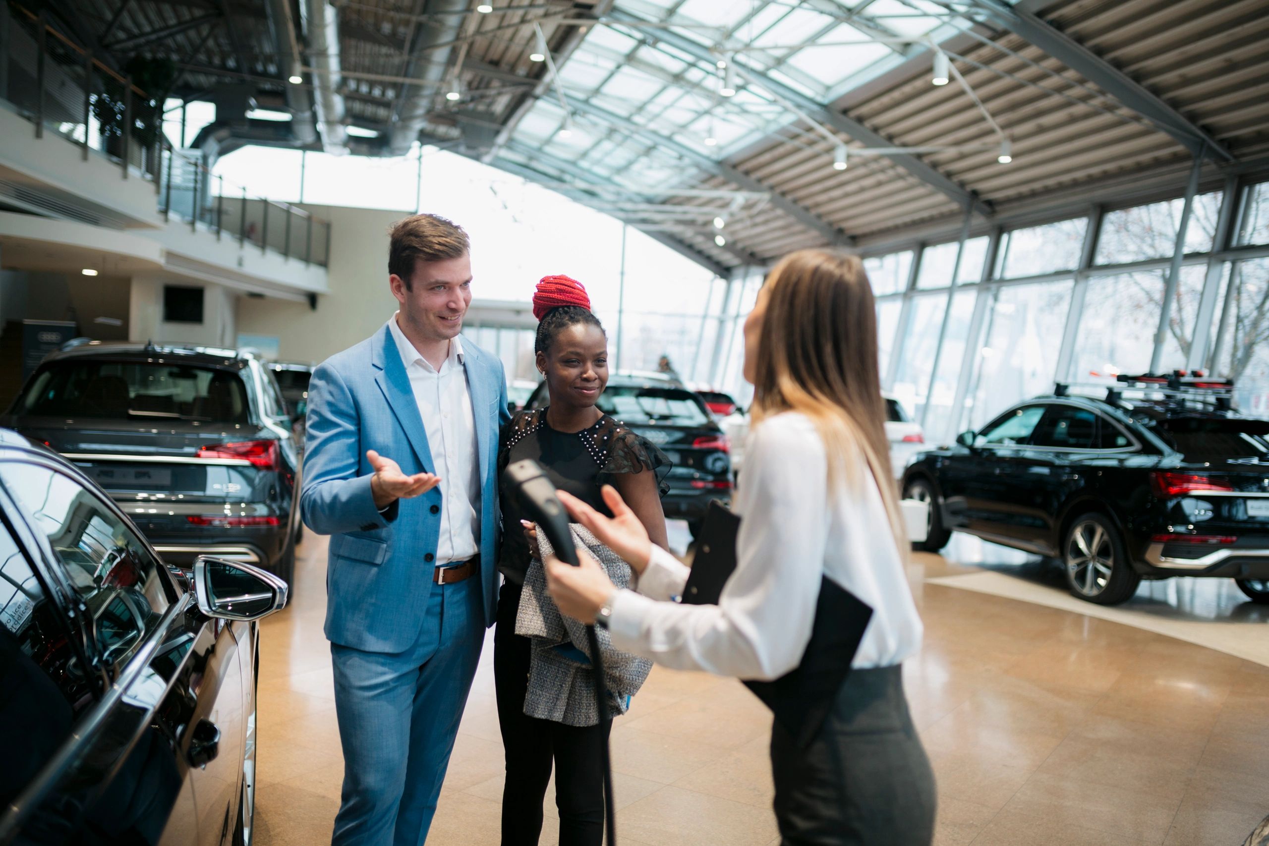 luxury car showroom