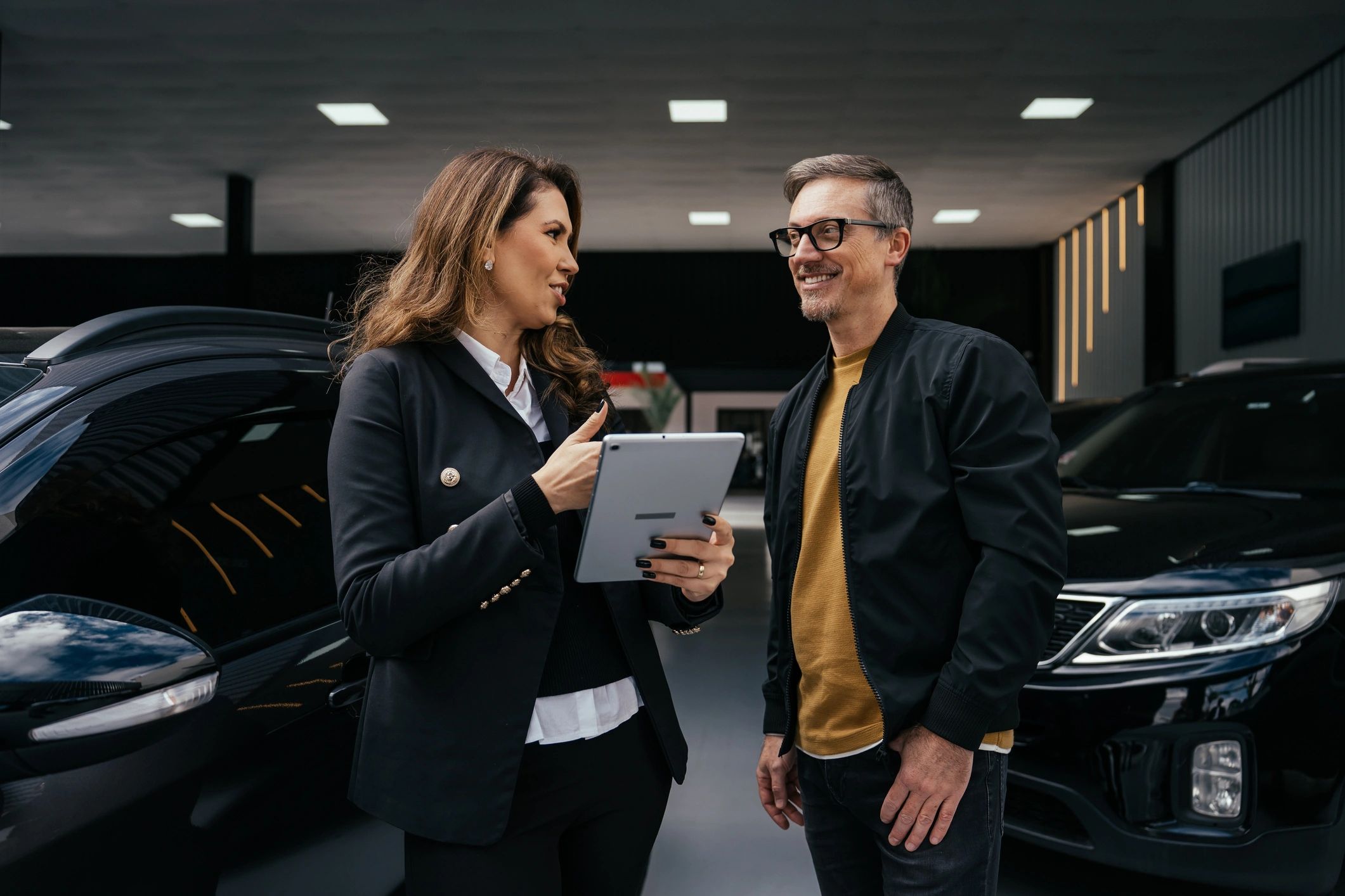 modern car dealership showroom